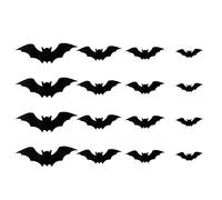 Halloween 3D Bats Decoration,Bats Wall Decor Sticker,4 Different Sizes 3D Scary Bat Wall Bat Decal for Windows Wall Home Door