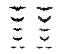 Halloween 3D Black Bat Wall Stickers Room Indoor Decoration Scary Props Sticker Window Party Decals Kids Favors Wall