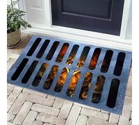 Halloween 3D Illusion Clown Doormat,Halloween Clown Drain Doormat,Indoor and Outdoor Horror Movie Clown Halloween Area Carpet Decoration 24X16 Inch