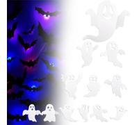 Halloween 3D Lighted Bats, 2025 New 3D LED Bat Stickers Halloween Bats Wall Decor, Assorted Size, Hanging BatHalloween for Party, Bedroom Window Decorations, Indoor and Outdoor