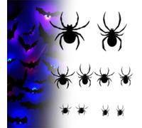 Halloween 3D Lighted Bats, 2025 New 3D LED Bat Stickers Halloween Bats Wall Decor, Assorted Size, Hanging BatHalloween for Party, Bedroom Window Decorations, Indoor and Outdoor
