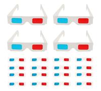 Halloween 3d Movie Glasses for Movies, White Paper Frame 100pcs Set | Red Blue Lens Glasses, Lightweight Portable Anaglyph Style, for Boys and Girls and Adults