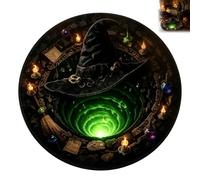 Halloween 3D Optical Illusion Rugs, Round Washable Halloween Doormat Spooky Stereo Vision Front Door Rug Non-Slip Welcome Door Mats for Bathroom Bedroom Living Room Holiday Party Indoor Outdoor