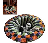 Halloween 3D Rug - 3D Halloween Rug, Optical Illusion Rugs, Soft & Durable Fabric, Decorative RugS with Depth Pattern in Hallowee/n Theme, Gift for Home Parties,60CM (Style A)