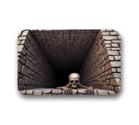 Halloween 3D Rug, Visual Trap Floor Mat with Spooky Depth Pattern