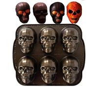 Halloween 3D Skeleton Cake Mould - Aluminium Skull Ice Cube Trays & Muffin Mould for Cakes, Cupcakes, Pudding, Ice Cubes & Jelly