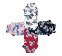 Halloween 4pcs Hawaiian Dog Shirt PET Clothes Polyester Xxl Travel | Skin-friendly, Comfortable, Machine Washable, Protects from Hot Sunshine, for Photos and Beach Outings