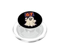 Halloween 67 Ghost Wooden Sign Funny Six Seven Meme PopSockets PopGrip for MagSafe
