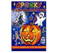 Halloween A6 Sticker & Puzzle Activity Books - Word Searches, Puzzles, Dot to Dot - Kids Party Bag Trick or Treat Gifts (4)