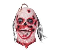 Halloween Accessories Cut Face Halloween Accessories for Cut Face | Latex Decoration Bloody Face with Wig Party Accessories - Festive Cut Face No Smell Prop