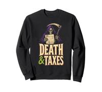 Halloween Accountant Death & Taxes Grim Reaper Spooky Gift Sweatshirt