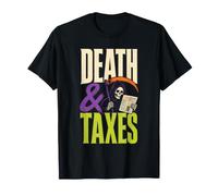 Halloween Accountant Death & Taxes Grim Reaper Spooky Gift T-Shirt