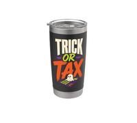Halloween Accountant Trick Or Tax Spooky Ghost Gift Stainless Steel Insulated Tumbler