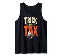 Halloween Accountant Trick Or Tax Spooky Ghost Gift Tank Top