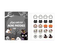 Halloween acnes patches, Pimple Patch, Halloween Blemishes Cover Pimple Patch, 100 pieces, Invisible and Discreet, Fast-Acting for Nose Travel Blemish Home Nighttime Women Face