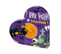 Halloween Acrylic Decorations for Desktop Ornament - All Saints Happy Arts and Crafts for Festive Decorative Hanging Displays (Purple, 10x10x1cm)