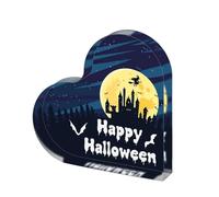 Halloween Acrylic Decorations for Desktop Ornament - All Saints Happy Arts and Crafts for Festive Decorative Hanging Displays (Black, 10x10x1cm)