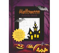 Halloween Activity Book: Sudoku, Mazes, and Word Searches with Easy to Read Print about Halloween, October, and Autumn | 8.5x11 inches | Gift for Vacations, Holidays, and Free Time