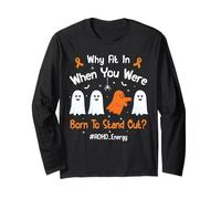 Halloween ADHD Why Fit in When You were Born to Stand Out Long Sleeve T-Shirt
