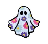 Halloween Adorable Petal Character Halloween Carpet Velvet Floor Mat for Home Bathroom Absorbent Design Decorative Rug (White, 90cm)