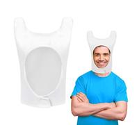 Halloween Adult Adventure Cosplay Costume White Bunny Ear Plush Hat Costume Accessory Anime Character Cosplay for Halloween Cosplay Party Dress up