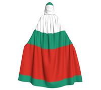 Halloween Adult Hooded Cape Cloak DDCXZPP Bulgarian Flag Picture Super Large Hooded Cloak with Bow Tie