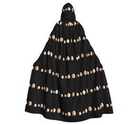Halloween Adult Hooded Cape Cloak MSRHIUEF Cute little eggs Printing Super Large Hooded Cloak with Bow Tie
