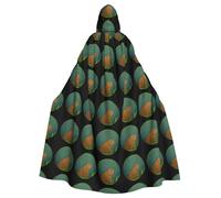 Halloween Adult Hooded Cape Cloak WHJSSF Capybara in the mirror Printed Super Large Hooded Cloak with Bow Tie