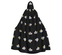 Halloween Adult Hooded Cape Cloak YYHHAOFA Dumbo blowing the trumpet Pattern Super Large Hooded Cloak with Bow Tie
