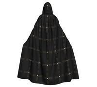 Halloween Adult Hooded Cape Cloak YYHHAOFA Eyes behind the cross Pattern Super Large Hooded Cloak with Bow Tie