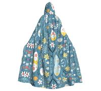 Halloween Adult Hooded Cape Cloak YYHHAOFA spring happy easter holiday Pattern Super Large Hooded Cloak with Bow Tie
