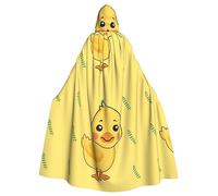 Halloween Adult Hooded Cloak - Cosplay Costumes Stage Masquerade Theme Dance Comic Con Capem Cartoon Lemon, Cartoon Duck, One size
