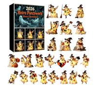 Halloween Advent 2D Acrylic 24 Days 2026 Funny Spirit Room Decoration | Countdown Tree Ornaments For Halloween Home Decoration Keychains Charms Kids Adults Party Favors Fillers