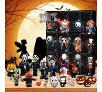 Halloween Advent Calendar 2024 - Contains 24 Gifts, 2024 Halloween Horror Movie Figures Advent Calendar, Halloween Christmas Countdown Calendar, Halloween Doll Collectible Figures Gift for Kids (C)