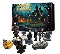 Halloween Advent Calendar 2025, 24 Day Countdown Calendar with 3D Resin Classic Horror Figures Doll, Surprise Hallween Gifts for Kid Boys Girls Teens