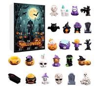Halloween Advent Calendar 2025, 24-Day Happy Halloween Countdown Calendar with 24 pcs Pumpkin, Ghost, Skull Mini Figurines Decorations, For Kids Holiday Party Countdown Activity (G)