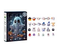 Halloween Advent Calendar 2025, 24 Days Countdown Surprise Calendar, Classic Halloween Ghost Doll Collectible Figures for Halloweens Kid Girls Gift (A)