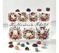 Halloween Advent Calendar 2025,24 Days Halloween Countdown Calendar Contains 24 Stones,Crystals,Healing Stone for Learning and Collection