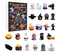 Halloween Advent Calendar 2025, Countdown Calendar with 24 Days Surprises Horror Figures, Spooky Ghost Halloween Party Favor Gifts, Scary Doll Collectible Figures