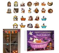 Halloween Advent Calendar 2025,Decoration to Count The Days Until Halloween - Acrylic Collectible Ornament, 2D Ghost Keepsake for Family Students Adults Children Friends Living Room