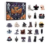 Halloween Advent Calendar 2025, Halloween Countdown Calendar 2025 for Kids and Adults with 24 pcs Classic Doll Collectible Figures, Hanging Charms & Mini Decorations