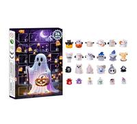 Halloween Advent Calendar 2025, Halloween Countdown Calendar with 24Pcs Mini Ghost Figurines,Collectible Scary Ghost Miniature Dolls for Party Home Table