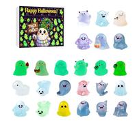 Halloween Advent Calendar 2025, Halloween Haunted Countdown Calendar, Multi-Purpose Resin Ghost Decorations, Gift for Kids Girls Boys Family Gathering Party Decor (A)