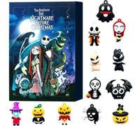 Halloween Advent Calendar, 2025 Halloween Horror Figures, Halloween Horror Atmosphere Ghost Countdown Calendar Contains 24 Toys Blind Box Gifts for Kids