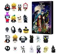 Halloween Advent Calendar, 2025 Halloween Horror Figures, HalloweenHorror Atmosphere Ghost Countdown Calendar Contains 24 Toys Blind Box Gifts for Kids