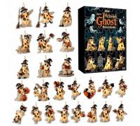Halloween Advent Calendar 2026, 24 Days Countdown Calendar with Collectible Ghost Figurines, Trick or Treating Party Favors for Kids Boys Girls, Halloween Basket Stuffers, Holiday Gift Decorations
