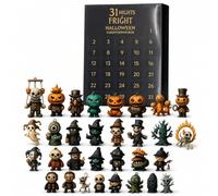 Halloween Advent Calendar 2026, 31 Nights of Fright Countdown Box | with 31 Mini 3D Spooky Figurines, Surprise Blind Box for Kids and Adults, Halloween Decorations, Party Favours and Gifts