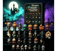 Halloween Advent Calendar 2026, 31 Nights of Fright Halloween Countdown Box with 31 Mini Spooky Figurines, 31 Days Surprise Blind Box for Home Desk Decor, Halloween Party Favors, Holiday Gift，#A