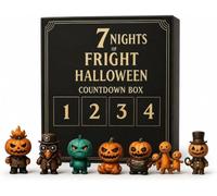 Halloween Advent Calendar 2026, 7 Nights of Fright Countdown Box | with 31 Mini 3D Spooky Figurines, Surprise Blind Box for Kids and Adults, Halloween Decorations, Party Favours and Gifts