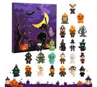 Halloween Advent Calendar 2026 with 24 Mini Spooky Figurines,3D Silicone